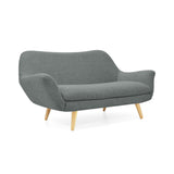 Sofá Cannes Gris Dicosta y Matiz Natural 136x85cm de Dos Puestos sin Apoya Brazos