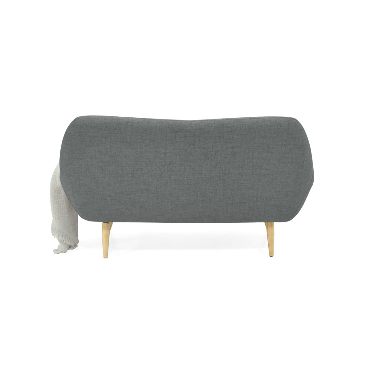 Sofá Cannes Gris Dicosta y Matiz Natural 136x85cm de Dos Puestos sin Apoya Brazos