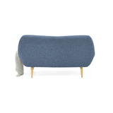 Sofá Cannes Índigo Dicosta y Matiz Natural 136x85cm de Dos Puestos sin Apoya Brazos