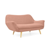 Sofá Cannes Salmón Dicosta y Matiz Natural 136x85cm de Dos Puestos sin Apoya Brazos
