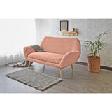 Sofá Cannes Salmón Dicosta y Matiz Natural 136x85cm de Dos Puestos sin Apoya Brazos