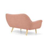 Sofá Cannes Salmón Dicosta y Matiz Natural 136x85cm de Dos Puestos sin Apoya Brazos