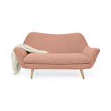 Sofá Cannes Salmón Dicosta y Matiz Natural 136x85cm de Dos Puestos sin Apoya Brazos