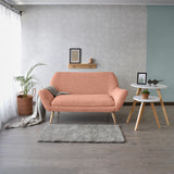 Sofá Cannes Salmón Dicosta y Matiz Natural 136x85cm de Dos Puestos sin Apoya Brazos