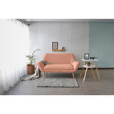 Sofá Cannes Salmón Dicosta y Matiz Natural 136x85cm de Dos Puestos sin Apoya Brazos