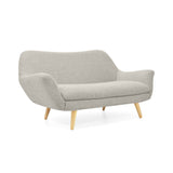 Sofá Cannes Taupe Dicosta y Matiz Natural 136x85cm de Dos Puestos sin Apoya Brazos