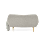 Sofá Cannes Taupe Dicosta y Matiz Natural 136x85cm de Dos Puestos sin Apoya Brazos