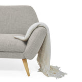Sofá Cannes Taupe Dicosta y Matiz Natural 136x85cm de Dos Puestos sin Apoya Brazos