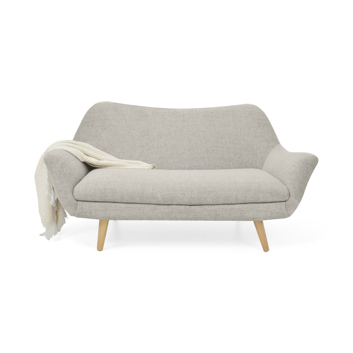 Sofá Cannes Taupe Dicosta y Matiz Natural 136x85cm de Dos Puestos sin Apoya Brazos