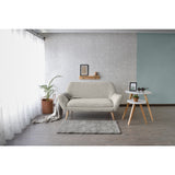 Sofá Cannes Taupe Dicosta y Matiz Natural 136x85cm de Dos Puestos sin Apoya Brazos