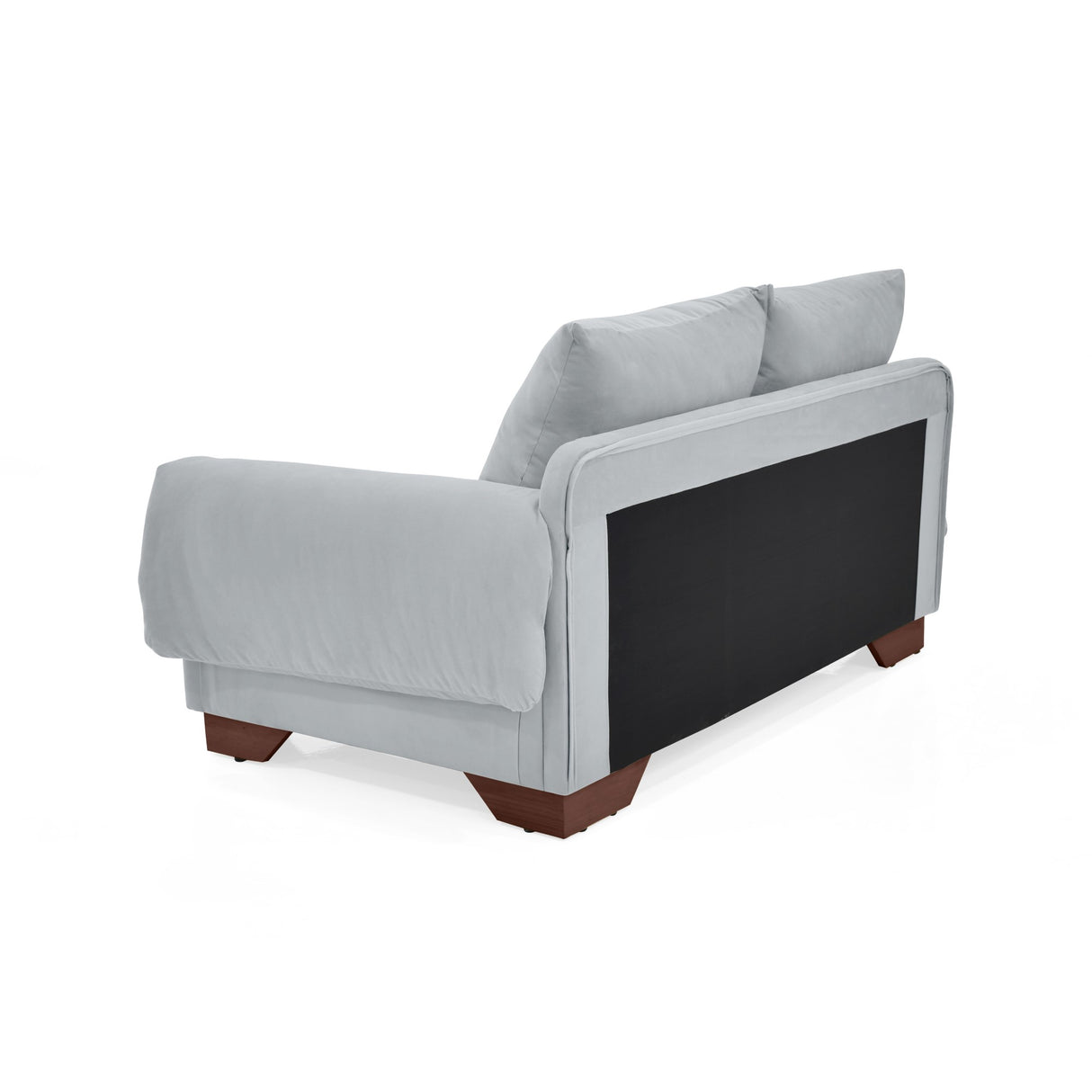 Sofá Daytona Plata Denver y Matiz Caramelo 150x80cm de Dos Puestos sin Apoya Brazos