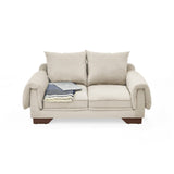 Sofá Daytona Taupe Denver y Matiz Caramelo 150x80cm de Dos Puestos sin Apoya Brazos
