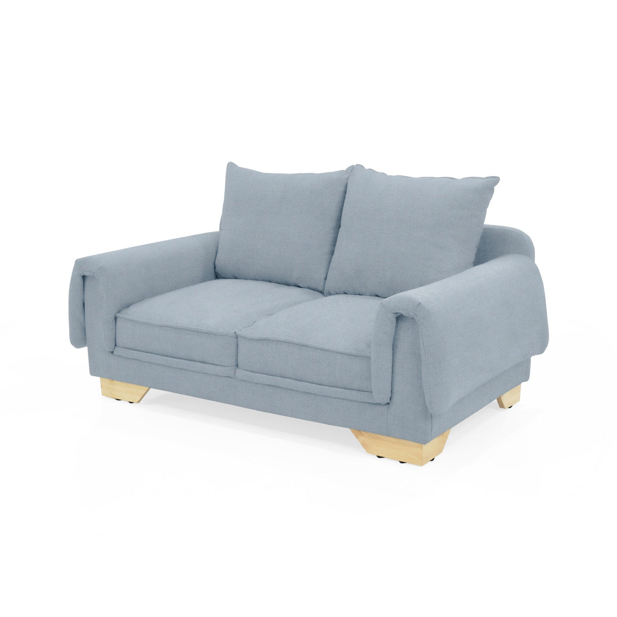 Sofá Daytona Plata Eureka y Matiz Natural 150x80cm de Dos Puestos sin Apoya Brazos