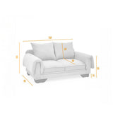 Sofá Daytona Plata Eureka y Matiz Natural 150x80cm de Dos Puestos sin Apoya Brazos