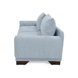 Sofá Daytona Plata Eureka y Matiz Wengue 218x80cm de Tres Puestos sin Apoya Brazos