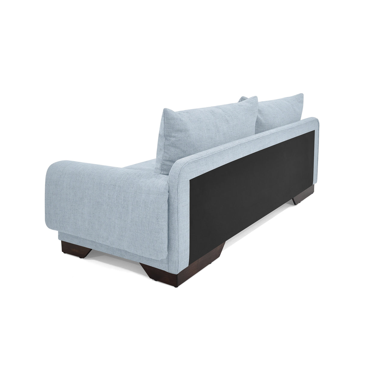 Sofá Daytona Plata Eureka y Matiz Wengue 218x80cm de Tres Puestos sin Apoya Brazos
