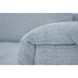 Sofá Daytona Plata Eureka y Matiz Wengue 218x80cm de Tres Puestos sin Apoya Brazos