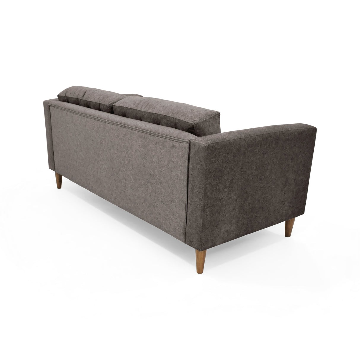 Sofá Donatello Taupe Sky y Matiz Caoba 183x81cm de Tres Puestos sin Apoya Brazos