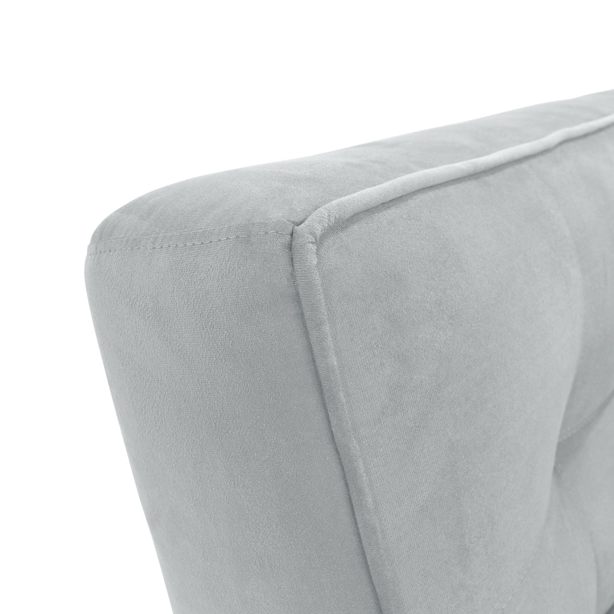 Sofá Cama Gales Plata Denver y Matiz Natural 180x84cm de Tres Puestos Reclinable sin Apoya Brazos