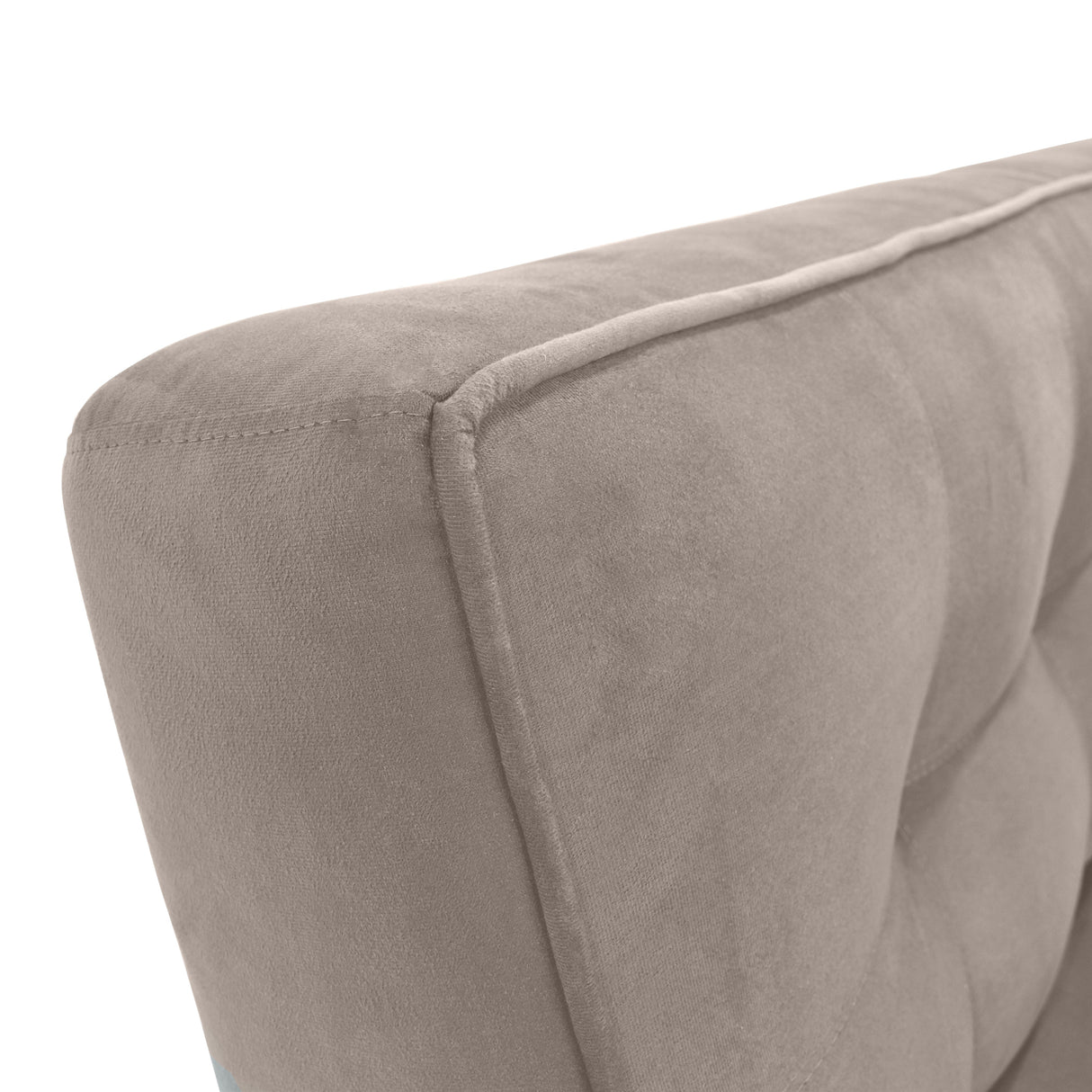 Sofá Cama Gales Taupe Denver y Matiz Natural 180x84cm de Tres Puestos Reclinable sin Apoya Brazos