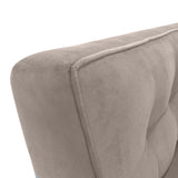 Sofá Cama Gales Taupe Denver y Matiz Natural 180x84cm de Tres Puestos Reclinable sin Apoya Brazos