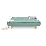 Sofá Cama Gales Aqua Dicosta y Matiz Natural 180x84cm de Tres Puestos Reclinable sin Apoya Brazos