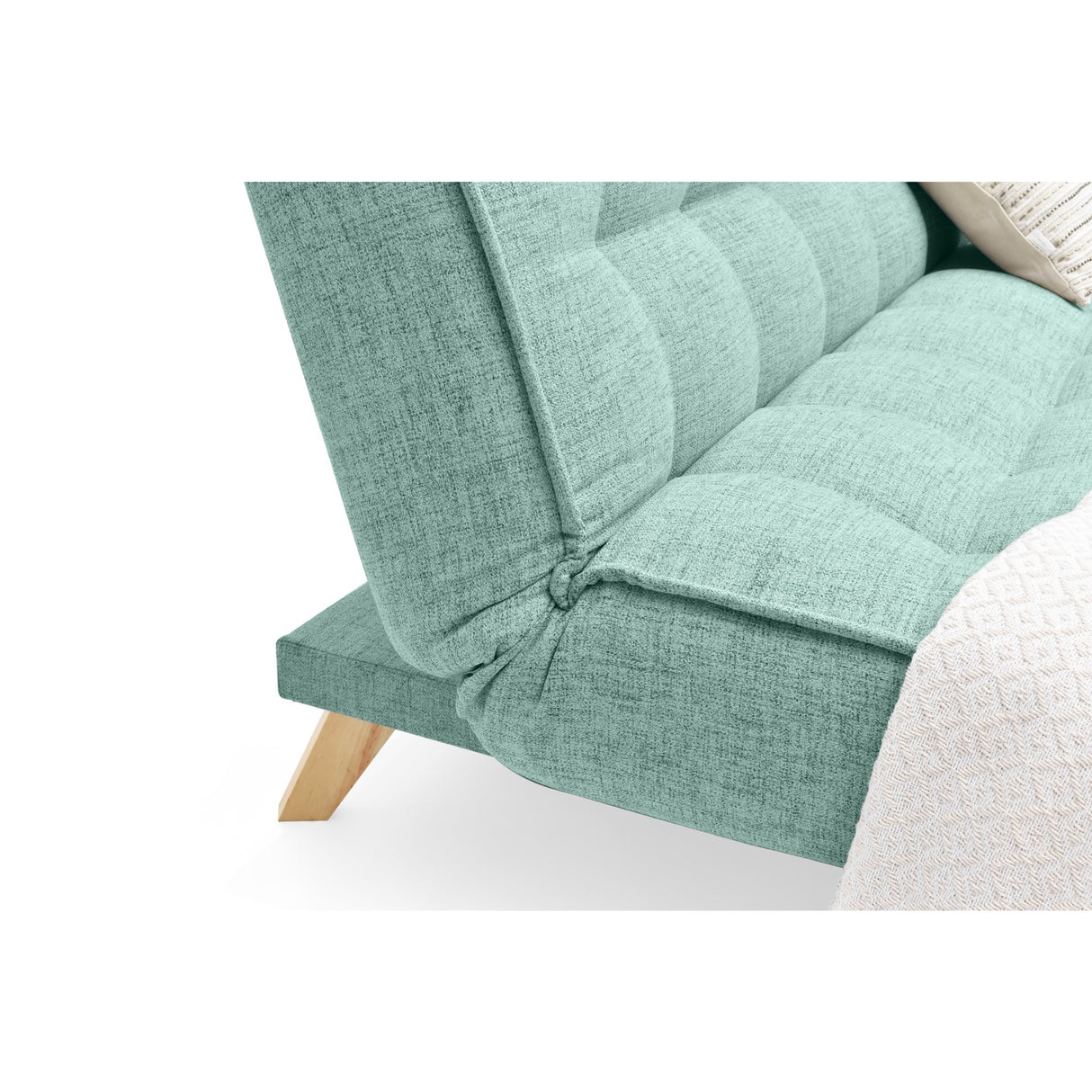 Sofá Cama Gales Aqua Dicosta y Matiz Natural 180x84cm de Tres Puestos Reclinable sin Apoya Brazos