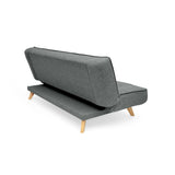 Sofá Cama Gales Gris Dicosta y Matiz Natural 180x84cm de Tres Puestos Reclinable sin Apoya Brazos