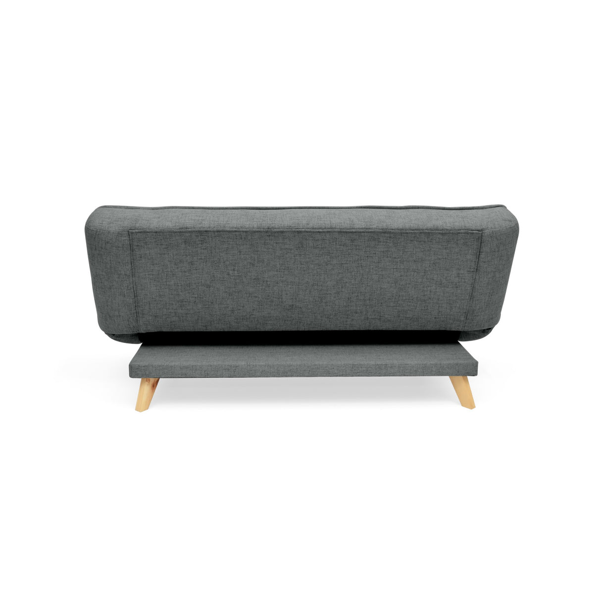 Sofá Cama Gales Gris Dicosta y Matiz Natural 180x84cm de Tres Puestos Reclinable sin Apoya Brazos