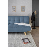 Sofá Cama Gales Índigo Dicosta y Matiz Natural 180x84cm de Tres Puestos Reclinable sin Apoya Brazos