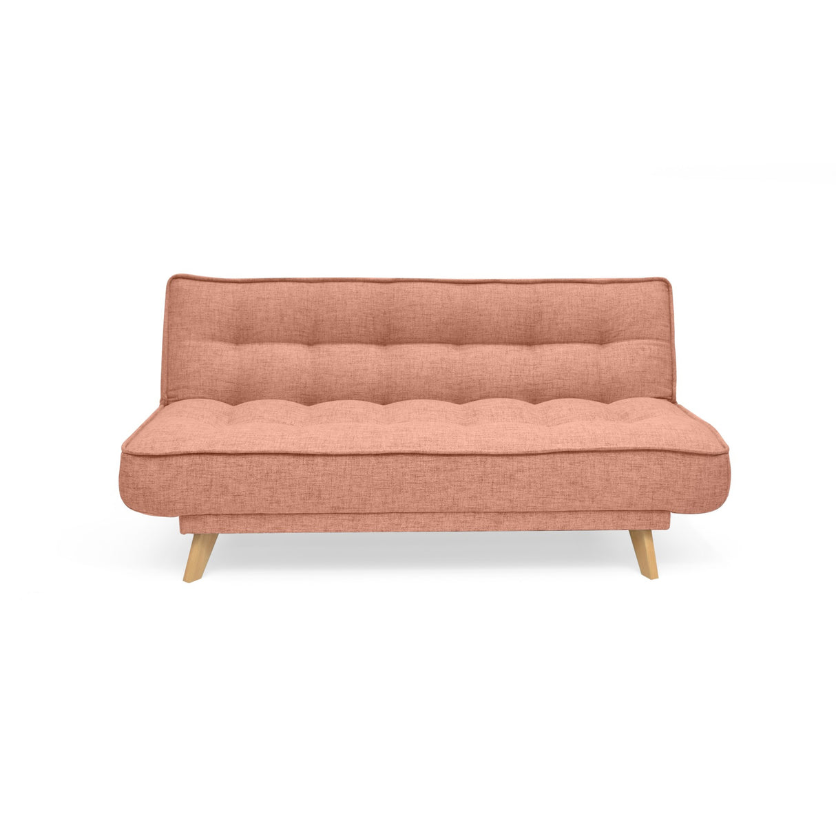 Sofá Cama Gales Salmón Dicosta y Matiz Natural 180x84cm de Tres Puestos Reclinable sin Apoya Brazos