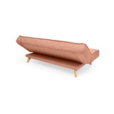 Sofá Cama Gales Salmón Dicosta y Matiz Natural 180x84cm de Tres Puestos Reclinable sin Apoya Brazos