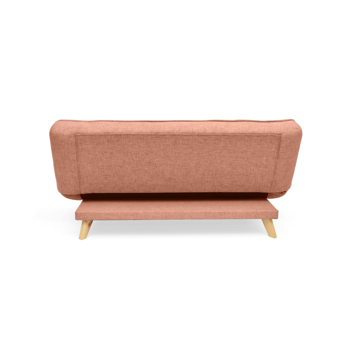 Sofá Cama Gales Salmón Dicosta y Matiz Natural 180x84cm de Tres Puestos Reclinable sin Apoya Brazos