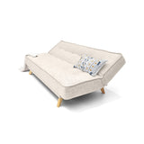 Sofá Cama Gales Trigo Dicosta y Matiz Natural 180x84cm de Tres Puestos Reclinable sin Apoya Brazos