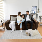 Sofá Cama Hamburgo Chocolate Denver y Matiz Wengue 210x87cm de Tres Puestos Reclinable sin Apoya Brazos