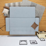 Sofá Cama Hamburgo Plata Denver y Matiz Wengue 210x87cm de Tres Puestos Reclinable sin Apoya Brazos