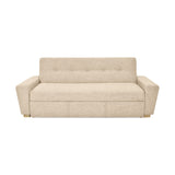 Sofá Cama Hamburgo Beige Dicosta y Matiz Natural 210x87cm de Tres Puestos Reclinable sin Apoya Brazos