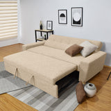 Sofá Cama Hamburgo Beige Dicosta y Matiz Natural 210x87cm de Tres Puestos Reclinable sin Apoya Brazos
