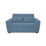 Sofá Cama Hannover Índigo Dicosta y Matiz Caramelo 160x85cm de Dos Puestos Reclinable sin Apoya Brazos