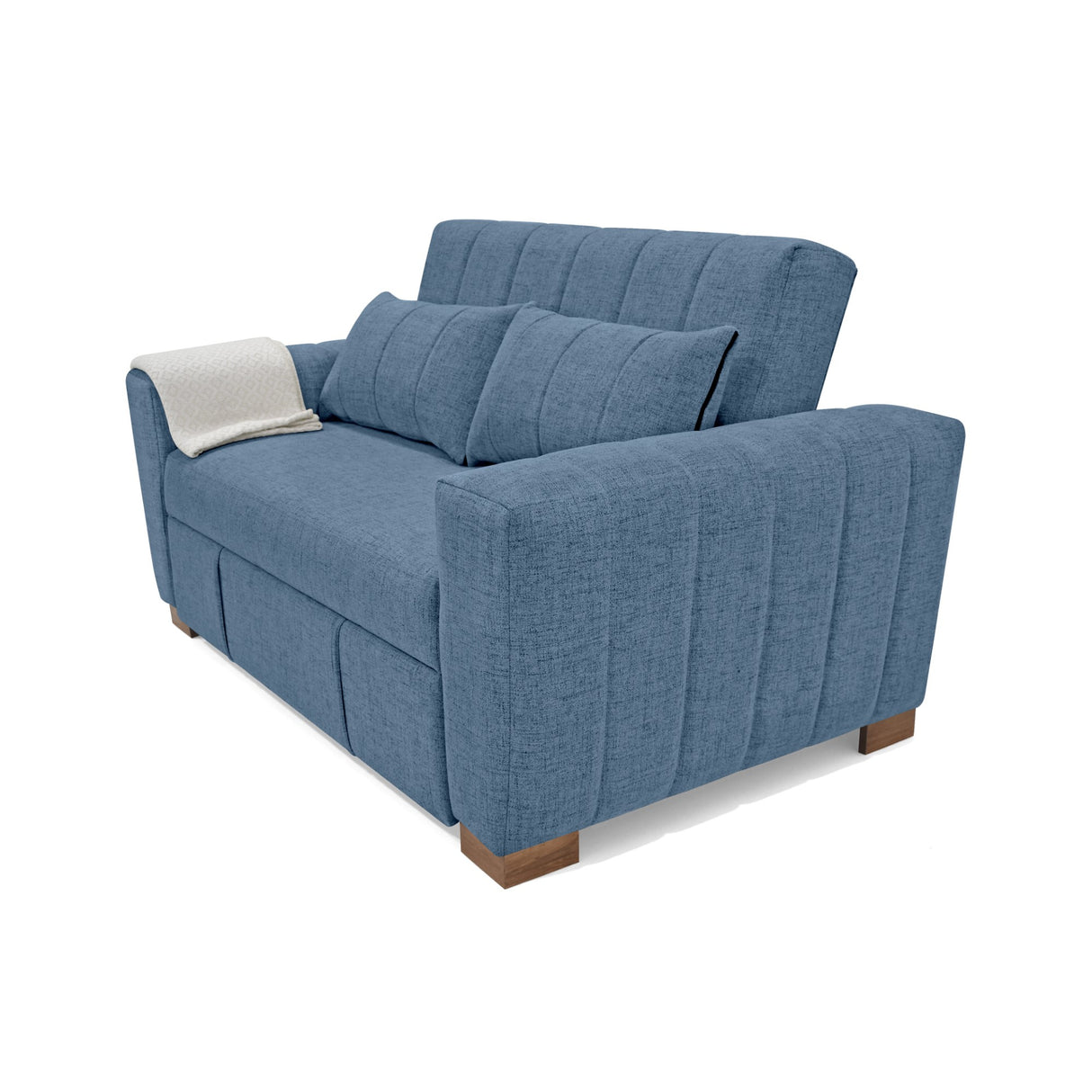 Sofá Cama Hannover Índigo Dicosta y Matiz Caramelo 160x85cm de Dos Puestos Reclinable sin Apoya Brazos