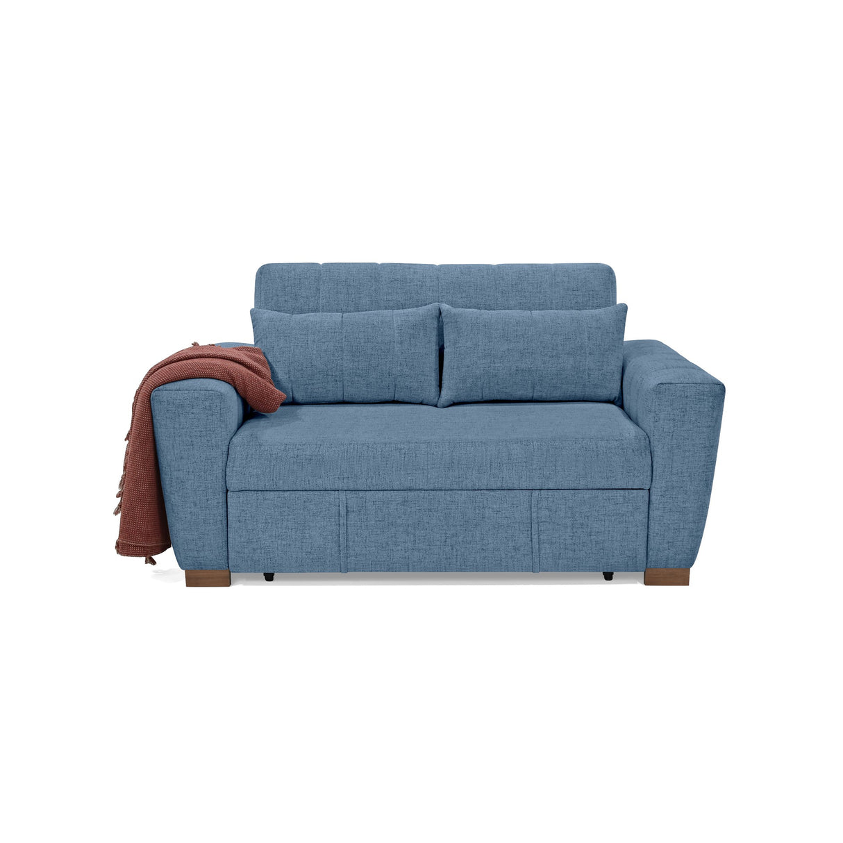 Sofá Cama Hannover Índigo Dicosta y Matiz Caramelo 160x85cm de Dos Puestos Reclinable sin Apoya Brazos