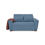 Sofá Cama Hannover Índigo Dicosta y Matiz Caramelo 160x85cm de Dos Puestos Reclinable sin Apoya Brazos