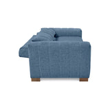 Sofá Cama Hannover Índigo Dicosta y Matiz Caramelo 160x85cm de Dos Puestos Reclinable sin Apoya Brazos