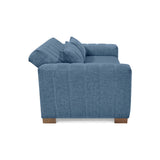 Sofá Cama Hannover Índigo Dicosta y Matiz Caramelo 160x85cm de Dos Puestos Reclinable sin Apoya Brazos