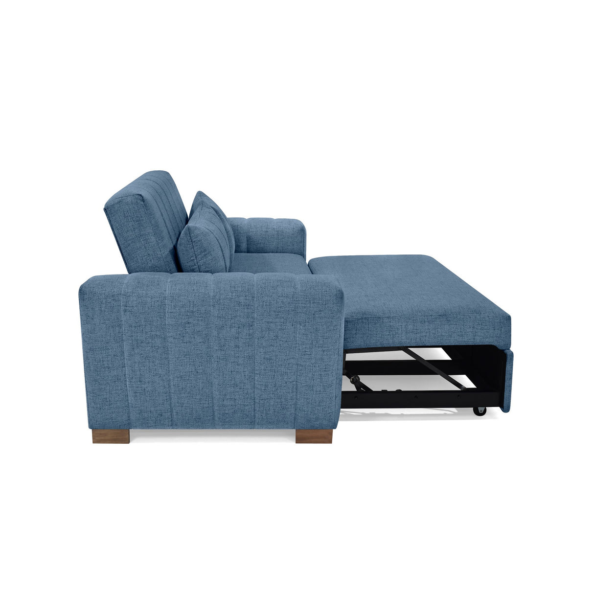 Sofá Cama Hannover Índigo Dicosta y Matiz Caramelo 160x85cm de Dos Puestos Reclinable sin Apoya Brazos