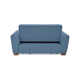 Sofá Cama Hannover Índigo Dicosta y Matiz Caramelo 160x85cm de Dos Puestos Reclinable sin Apoya Brazos