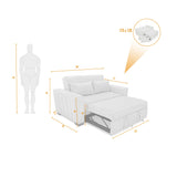 Sofá Cama Hannover Plomo Eureka y Matiz Caramelo 160x85cm de Dos Puestos Reclinable sin Apoya Brazos