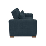 Sofá Cama Hannover Plomo Eureka y Matiz Caramelo 160x85cm de Dos Puestos Reclinable sin Apoya Brazos