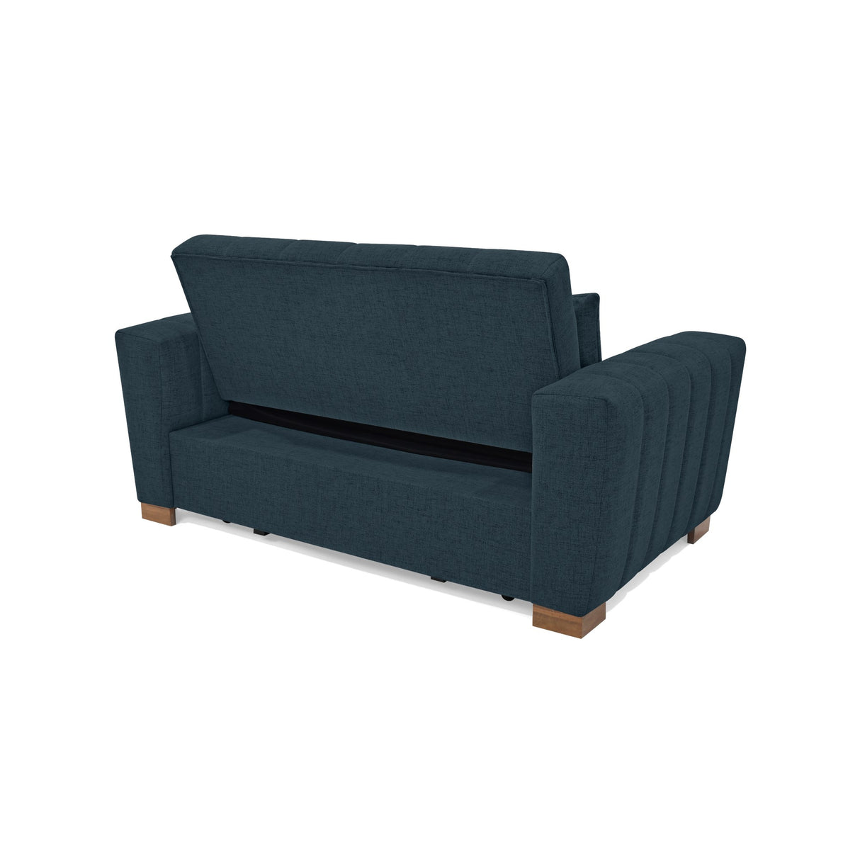 Sofá Cama Hannover Plomo Eureka y Matiz Caramelo 160x85cm de Dos Puestos Reclinable sin Apoya Brazos