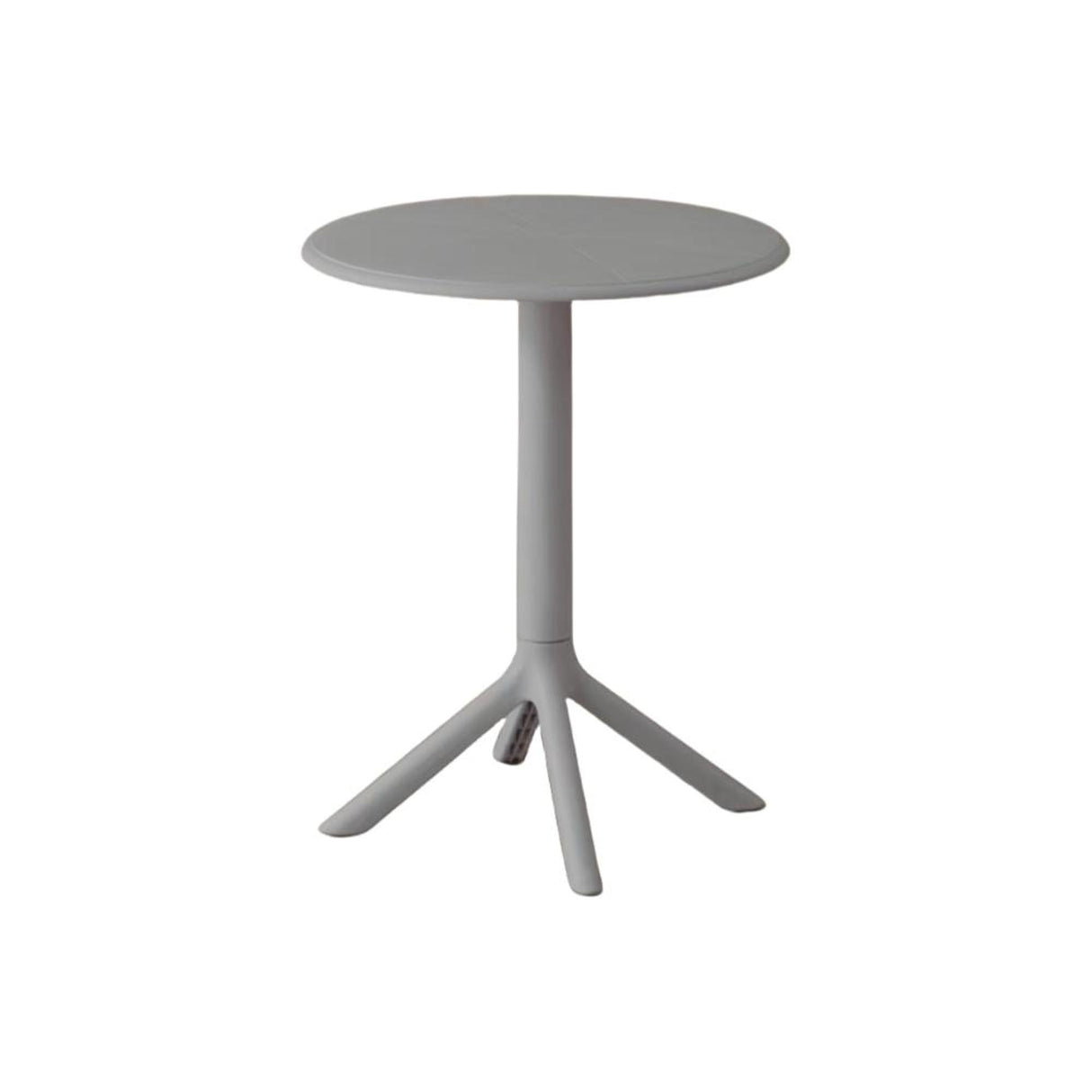 Mesa de Exterior Redonda Gris Oscuro 60x75cm de Dos Puestos sin Sillas Apto para Intemperie